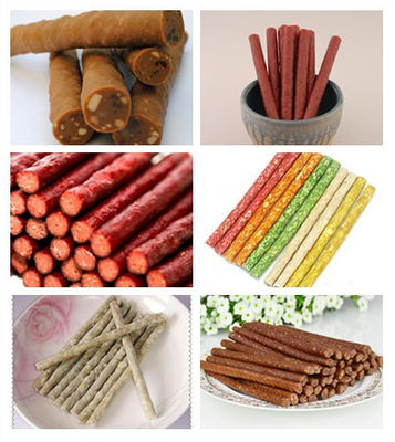 মাংসের ফালি কাটার মেশিন / মাংসের ফালি কুকুরের ট্রিট পোষা খাবারের প্রক্রিয়াকরণ লাইন