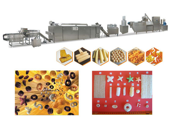 দ্রুত গতি উচ্চ ক্যাপাসিটি প্যাফ স্ন্যাক মেশিন খাদ্য কর্ণ Puff Snacks মেকিং