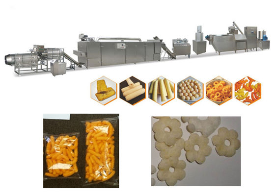 120-500 কেজি / এইচ হাই স্পিড Puff স্ন্যাক Extruding জন্য Corn Puff Extruder মেশিন