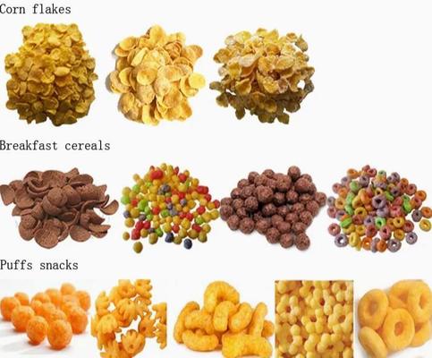 সিই সার্টিফিকেট চিপস অ্যান্ড স্ন্যাকস কর্ন পাফ এক্সট্রুডার মেশিন এসএস 304 380 ভি 50hz 400-500 কেজি/ঘন্টা