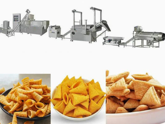 Extruded ভাজা স্নেক 3D Flour Bugles চিপস মেকিং মেশিন 50HZ