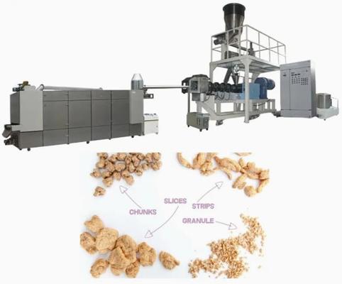 Textured সোয়া এক্সট্রুডার মেশিন / সয়া স্তুপ গর্ত extruder উত্পাদনের লাইন