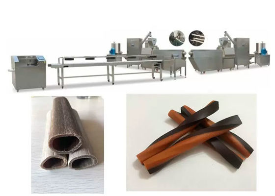 পেঁচানো কুকুর চিউইং ফুড 250 কেজি / ঘন্টা পোষা ট্রিট মেশিন