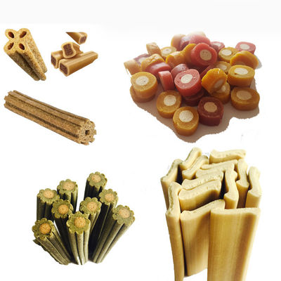 বিভিন্ন আকারের পোষা প্রাণী চিকিত্সা মেশিন কুকুর চিবানো স্ন্যাক ফুড প্রসেসিং ইকুইপমেন্ট এক্সট্রুডার