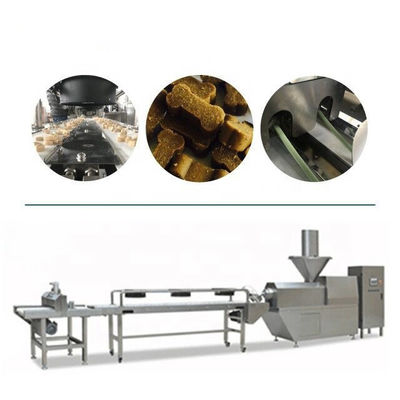 ঠান্ডা এক্সট্রুশন পোষা খাদ্য উত্পাদনের লাইন, উচ্চ মাংসের সামগ্রী সঙ্গে পোষা চাউনি বোন মেশিন