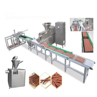 পোষা প্রাণীর জন্য দৈনিক খাদ্য/চামচির রসুন স্বয়ংক্রিয় মাংস স্ট্রিপ কুকুরের সানগ্লাস প্রক্রিয়াকরণ লাইন