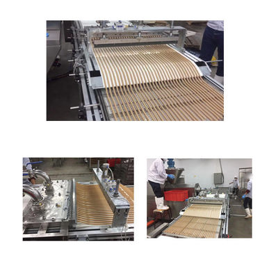 হাঁসের তাজা Mest লাঠি বেসরকারি Extruder মেশিন 200-500kg / ঘন্টা স্টেইনলেস স্টীল সমতল Munchy স্ট্রিপ খাবার মেকিং মেশিন