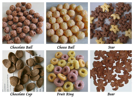 সিই কর্ণ ফ্লেক্স প্রসেসিং লাইন Puff Snack ব্রেকফাস্ট সিরিয়াল সিমেন্স মোটর এক্সট্রুডিং