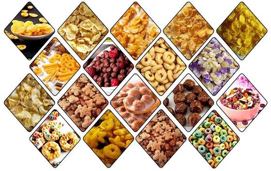 উচ্চ আউটপুট 150 কেজি/ঘণ্টা কর্ন ফ্লেক্স প্রক্রিয়াকরণ লাইন 304 স্টেইনলেস স্টিলের সাথে