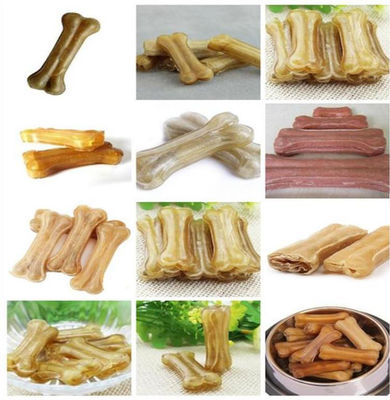 60 টি চমৎকার কুকুর সিই সার্টিফিকেটযুক্ত রাহাইড হাড় মেশিন চাপা