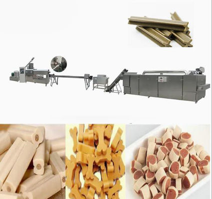 চিউইং কুকুরছানা কুকুরের খাদ্য এক্সট্রুডার মেশিন 100 কেজি/ঘণ্টা ভুট্টা স্টার্চ, মাংসের গুঁড়োর জন্য