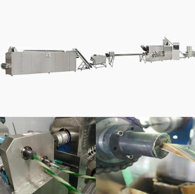 চিউইং কুকুরছানা কুকুরের খাদ্য এক্সট্রুডার মেশিন 100 কেজি/ঘণ্টা ভুট্টা স্টার্চ, মাংসের গুঁড়োর জন্য