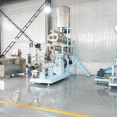 ডাবল স্ক্রু ভিজা মাছের খাদ্য এক্সট্রুডার ভাসমান টিলাপিয়া মাছের খাদ্য শুকানোর সরঞ্জাম গ্রাইন্ডার মিশ্রণকারী এবং স্বাদ সিস্টেম