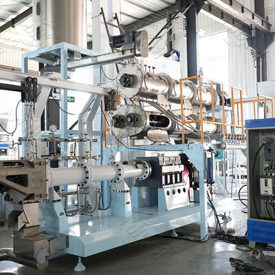 3-5 টন / ঘন্টা স্বয়ংক্রিয় ভাসমান ডুবে যাওয়া মাছের খাদ্য উত্পাদন লাইন টুইন স্ক্রু কুকুরের খাদ্য এক্সট্রুডার ভাসমান মাছের খাদ্য পেল্ট এক্সট্রুডার মেশিন