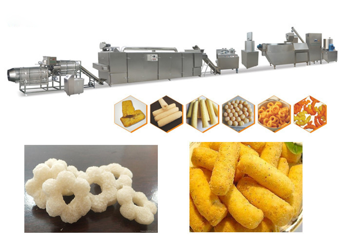 স্টেইনলেস স্টীল Puff স্ন্যাক Extruder খাদ্য কর্ণ Puff Snacks লাইন তৈরি