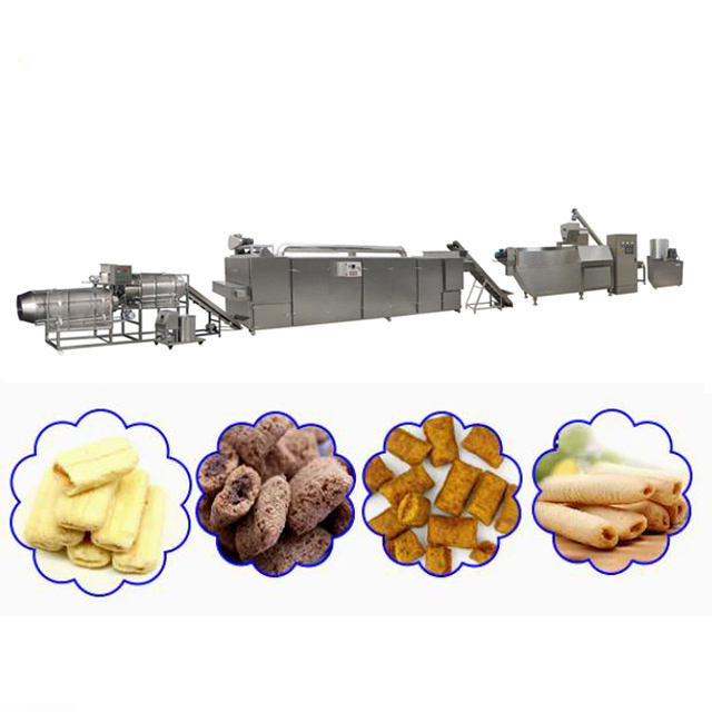 স্বয়ংক্রিয় টুইন স্ক্রু খাদ্য এক্সট্রাইডার মেশিন Extruded খাদ্য বিভিন্ন আকৃতি