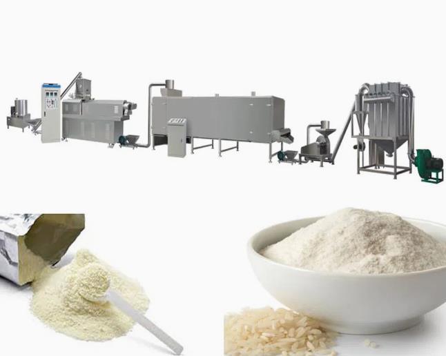 150 কেজি / ঘন্টা পুষ্টিকর চাল গুঁড়া খাদ্য Extruder মেশিন প্রক্রিয়াকরণ লাইন