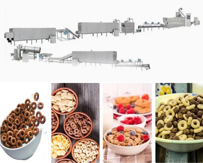 সুস্বাদু multifunctional ভাল পারফরম্যান্স কপার ফ্লেক্স / ব্রেকফাস্ট খাদ্যশস্য প্রক্রিয়াকরণ লাইন