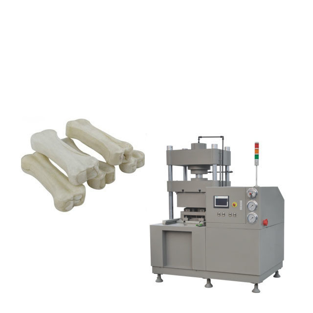 208V 60HZ 3 ফেজ হাইড্রোলিক প্রকার রাহাইড কুকুর চিউস কুকুর হাড় মেকিং মেশিন প্রেসিং মেশিন