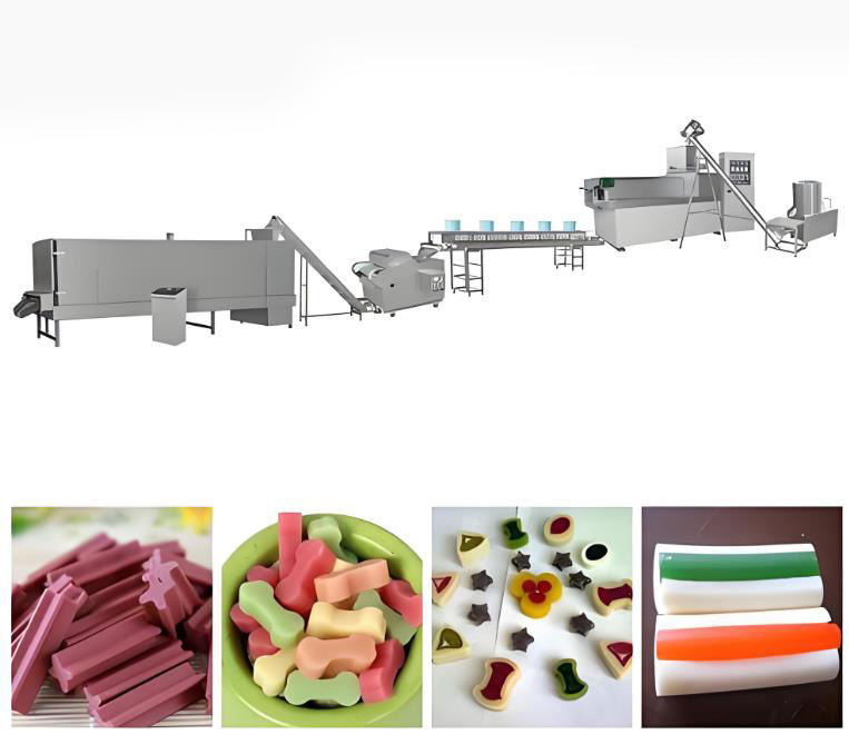 ডেন্টাল ক্যারিয়ার টিপস পেট চিকিত্সা কুকুর খাদ্য Extruder মেশিন 145kw 380V