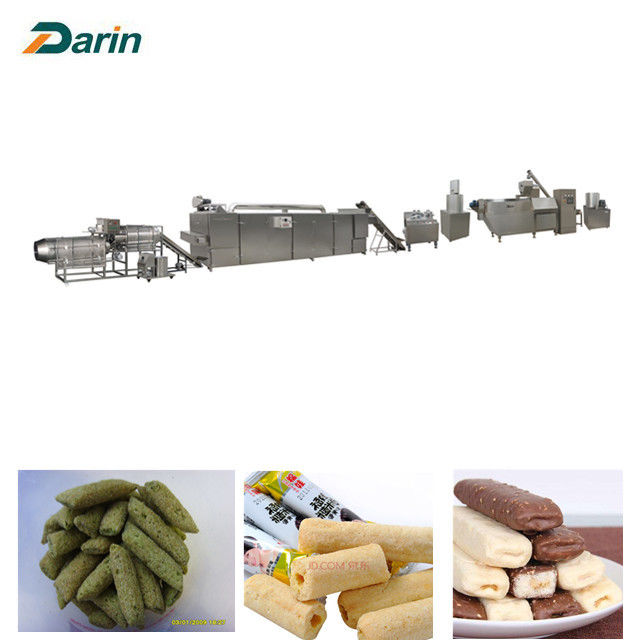 টেকসই Puff স্ন্যাক Extruder খাদ্য / কর্ণ Puff Snacks লাইন নিম্ন নয়েজ তৈরি